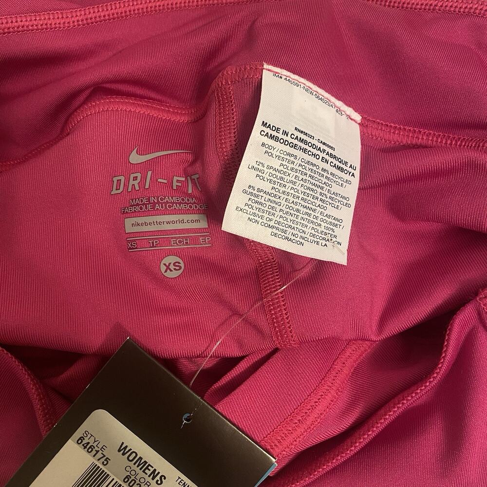 NIKE Swoosh Dri-Fit FLEX 2 IN 1 WOMEN Active Run TENNIS SHORTS Sz XS Fuchsia NEW - Picture 6 of 7